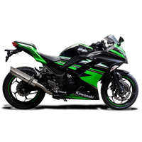 Kawasaki Ninja 300 2013-2023 350MM Round Stainless Exhaust System Product thumb image 2