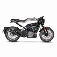 Leovince LV SLIP-ON | LV-10 | Full Black Stainless | Svart / VIT 125>401 20> (no Husq peg removal kit) Product thumb image 2