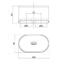 BMC FM2922 Universal Motorcycle Air Filter Dual Oval Set Product thumb image 3