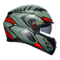 AGV K3 Helmet Decept Matt Black/Green/Red Product thumb image 3