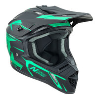 Nitro MX760 Off Road Helmet Satin Black/Teal Product thumb image 3