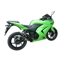 Kawasaki Ninja 250R 2008-2013 200MM Round Carbon 2 Into 1 Full Exhaust System Product thumb image 3