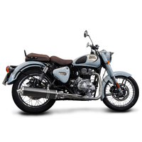 Royal Enfield 350 Bullet Classic 22-25 450MM Oval Carbon Full Exhaust System Product thumb image 3