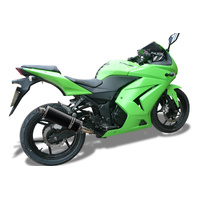 Kawasaki Ninja 250R 2008-2013 350MM Oval Carbon 2 Into 1 Full Exhaust System Product thumb image 3