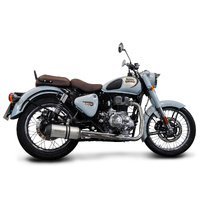 Royal Enfield 350 Bullet Classic 22-25 260MM X-OVAL Titanium Full Exhaust System Product thumb image 3