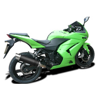 Kawasaki Ninja 250R 2008-2013 350MM Round Carbon 2 Into 1 Full Exhaust System Product thumb image 3