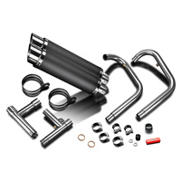 Kawasaki W650 W800 19-24 350MM Round Carbon Exhaust System Product thumb image 3