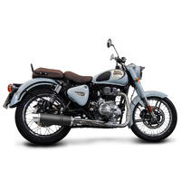 Royal Enfield 350 Bullet Classic 22-25 350MM Round Carbon Full Exhaust System Product thumb image 3