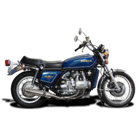 GL1000 K Goldwing 1975-1979 / SL10 Round 350mm (14 inch) Stainless Steel Silencer 4 into 2 Complete Product thumb image 3