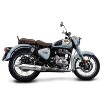 Royal Enfield 350 Bullet Classic 22-25 350MM Round Stainless Full Exhaust System Product thumb image 3