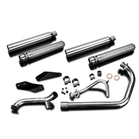 Yamaha XV250S Virago 1988-2020 550MM Bull Nose 2-2 Full Exhaust System Product thumb image 3