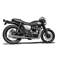 W650 W800 2019-2024 / Complete Systems 550mm Custom Silencers With Bull Nose END 304 Stainless Steel Product thumb image 3