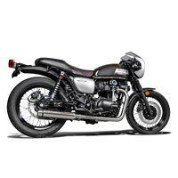 W650 W800 2019-2024 / Complete Systems 410mm Custom Silencers With Bull Nose END 304 Stainless Steel Product thumb image 3