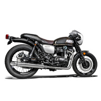W650 W800 2019-2024 / Complete Systems 550mm Custom Silencers With Slash CUT END 304 Stainless Steel Product thumb image 3