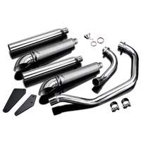 YAMAHA XV535 VIRAGO 87-03 550MM TURNED SLASH CUT EXHAUST SYSTEM Product thumb image 3