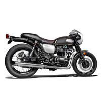 W650 W800 2019-2024 / Complete Systems 550mm Custom Silencers With Turn OUT END 304 Stainless Steel Product thumb image 3
