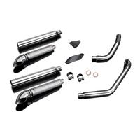 KAWASAKI VN1500 VN1600 96-08 550MM TURNED SLASH CUT FULL EXHAUST SYSTEM Product thumb image 3