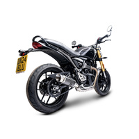 Triumph Speed 400 2024-2026 200MM Round Carbon Exhaust System Product thumb image 3
