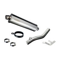 HONDA VFR800 HI-LEVEL 1998-2001 450MM OVAL STAINLESS EXHAUST SYSTEM Product thumb image 2