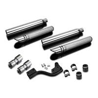 Yamaha XVS1100 A 1998-2018 Dragstar Classic V-STAR 550MM Slash CUT Exhaust Product thumb image 3
