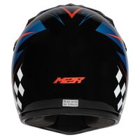 M2R MX2 Junior Helmet - Lightning PC-8 - Orange/Black/Blue Product thumb image 4