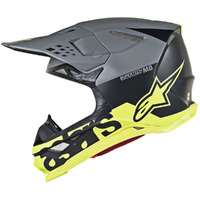 Alpinestars Supertech SM8 Radium Off Road Helmet Matte Black/Fluro Yellow Product thumb image 4