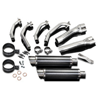 Honda GL1000K Goldwing 75-78 4 Into 2 Stainless 350MM Round Carbon Exhaust Syste Product thumb image 4