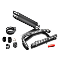 Royal Enfield 350 Bullet Classic 22-25 350MM Round Carbon Full Exhaust System Product thumb image 4