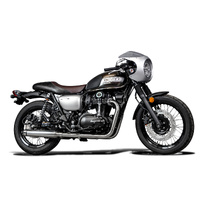 W650 W800 2019-2024 / Complete Systems 410mm Custom Silencers With Bull Nose END 304 Stainless Steel Product thumb image 4