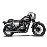 W650 W800 2019-2024 / Complete Systems 410mm Custom Silencers With Slash CUT END 304 Stainless Steel Product thumb image 4