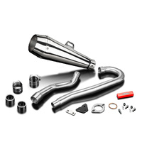 Yamaha TT500 XT500 1977-1989 Reverse Cone Full Stainless Exhaust System Product thumb image 4
