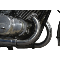 Suzuki T500 Cobra Twin 68-75 Replica Stainless Steel Down Pipes SET OF 2 Product thumb image 4