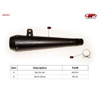 M4 ALL Black RETRO-DRAG SLIP-ON Muffler Honda Rebel 300/500 2017-2024 Product thumb image 4