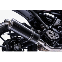 Triumph Speed 400 2024-2026 350MM Oval Carbon Exhaust System Product thumb image 4