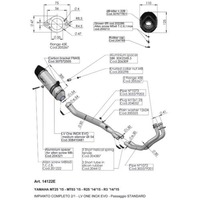 Leovince LV Full Syst A | LV ONE EVO | Stainless | YZF-R25 / R3 / MT-25 / MT-03 14>21 Product thumb image 4