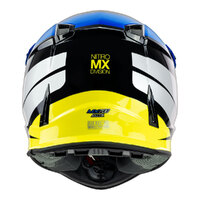 Nitro MX700 Youth Recoil Off Road Helmet Black/Blue/White/Fluro Yellow Product thumb image 5