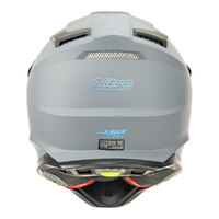 Nitro MX760 Off Road Helmet Satin Gunmetal/Blue Logo Product thumb image 5