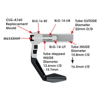 GBRacing Clutch Lever Guard A160 with 16mm Bar End and 14mm Insert Product thumb image 5