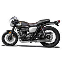 W650 W800 2019-2024 / Complete Systems 410mm Custom Silencers With Slash CUT END 304 Stainless Steel Product thumb image 5