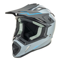 Nitro MX760 Off Road Helmet Satin Gunmetal/Blue Logo Product thumb image 6