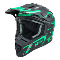 Nitro MX760 Off Road Helmet Satin Black/Teal Product thumb image 6