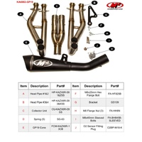 M4 Full System With Black GP19 Canister Kawasaki ZX6R 2009-2024 Product thumb image 6