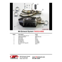 M4 Carbob Streetb Slayer SLIP-ON  W/Muffler BOX Eliminator Yamaha 66 2006-2020 Product thumb image 6