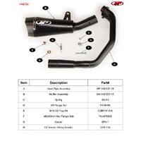 M4 ALL Black Full System RM1 Canister Yamaha MT07/XSR700 2015-2024  Product thumb image 6