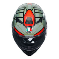 AGV K3 Helmet Decept Matt Black/Green/Red Product thumb image 7