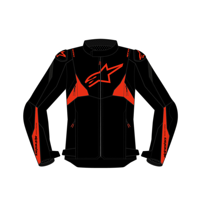Alpinestars T Jaws V4 WP Jacket Black Red Fluro
