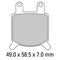 Ferodo Brake Disc Pad Set - FDB205 P Platinum Compound - Non Sinter for Road or Competition