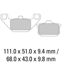 Ferodo Brake Disc Pad Set - FDB339 EF ECO Friction Compound - Non Sinter for Road Product thumb image 1