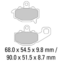 Ferodo Brake Disc Pad Set - FDB2012 P Platinum Compound - Non Sinter for Road or Competition