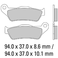 Ferodo Brake Disc Pad Set - FDB2039 EF ECO Friction Compound - Non Sinter for Road